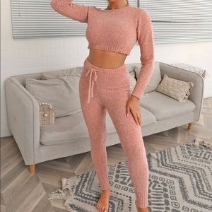 Two piece off shoulder loungewear set
